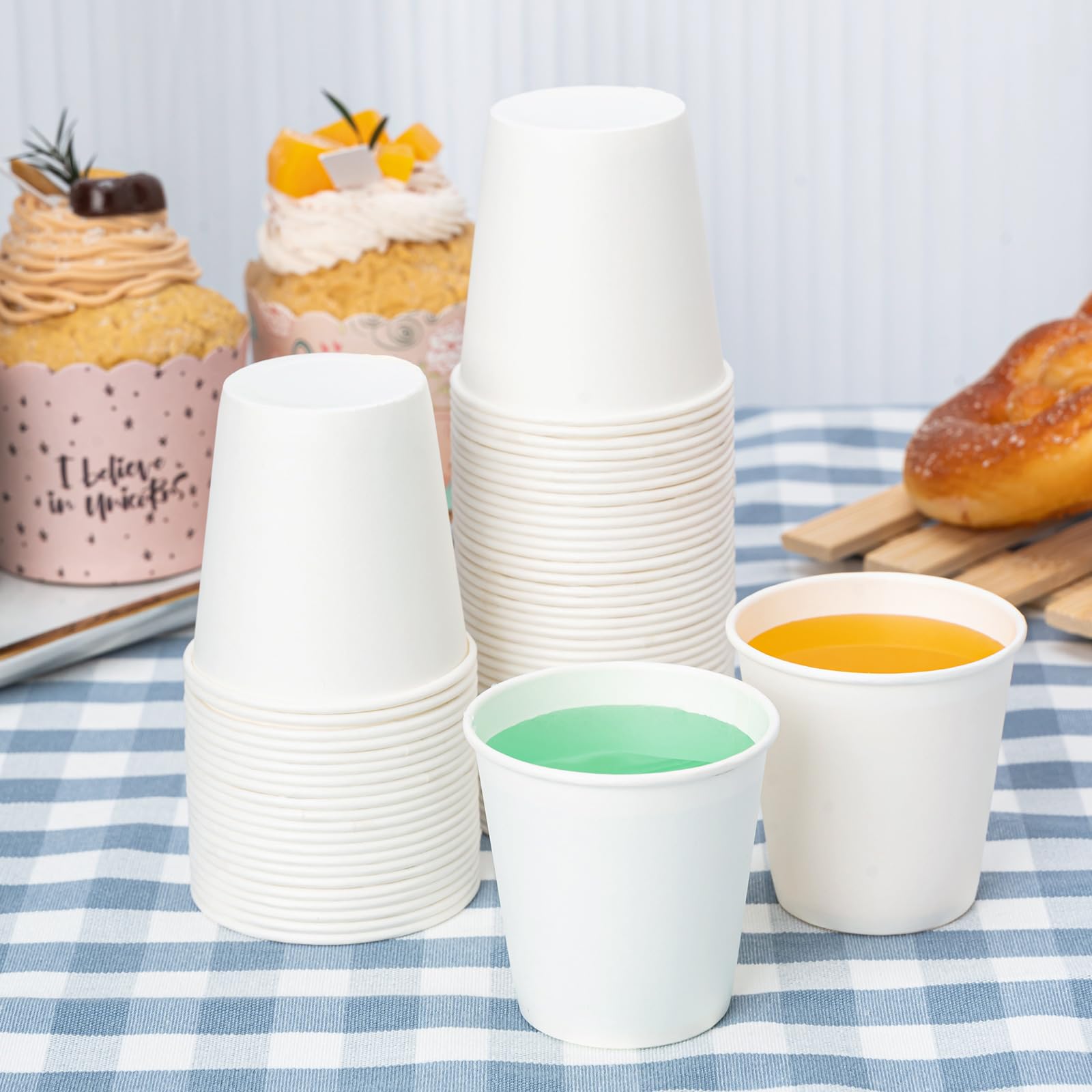 RACETOP [100 Pack] 3 oz Bathroom Paper Cups, Disposable Paper Cups, Mouthwash Cups, Paper Coffee Cups, Ideal for Bathroom