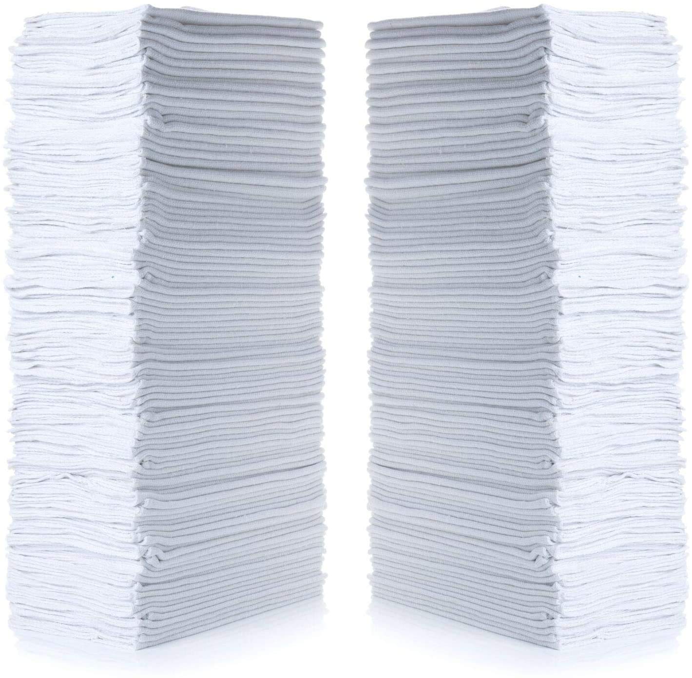 SIMPLI-MAGIC 79006-100PK Shop Towels 14”x12”, White, 100 Count (Pack of 1)