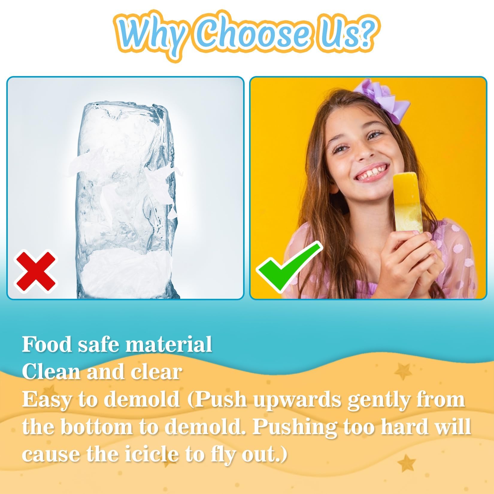 MAQIHAN 100 Ice Candy Plastic Bags - 4x12 Bolsas para bolis de hielo mexicanos Freeze Icepop Bags Popsicle Mold bolsas para helados caseros Popsicle Wrappers Yogurt Ice Cream Smoothie Mold Bag