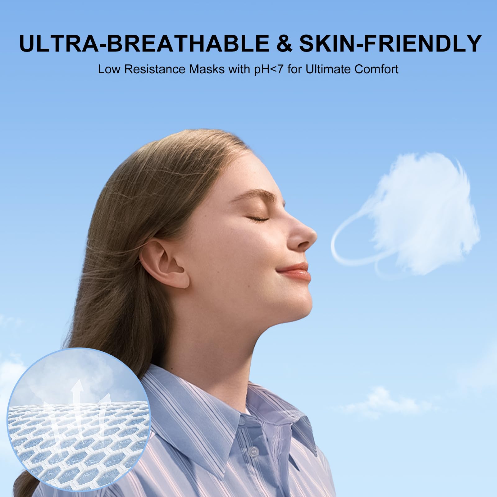 KN95 Face Masks Adults Disposable - 100 Pack KN95 Masks Protective Comfortable KN95 Masks 5-Layer KN95 Breathable Safety Face Masks & 5 Adjustable Mask Holder KN95 Masks 10 Colors
