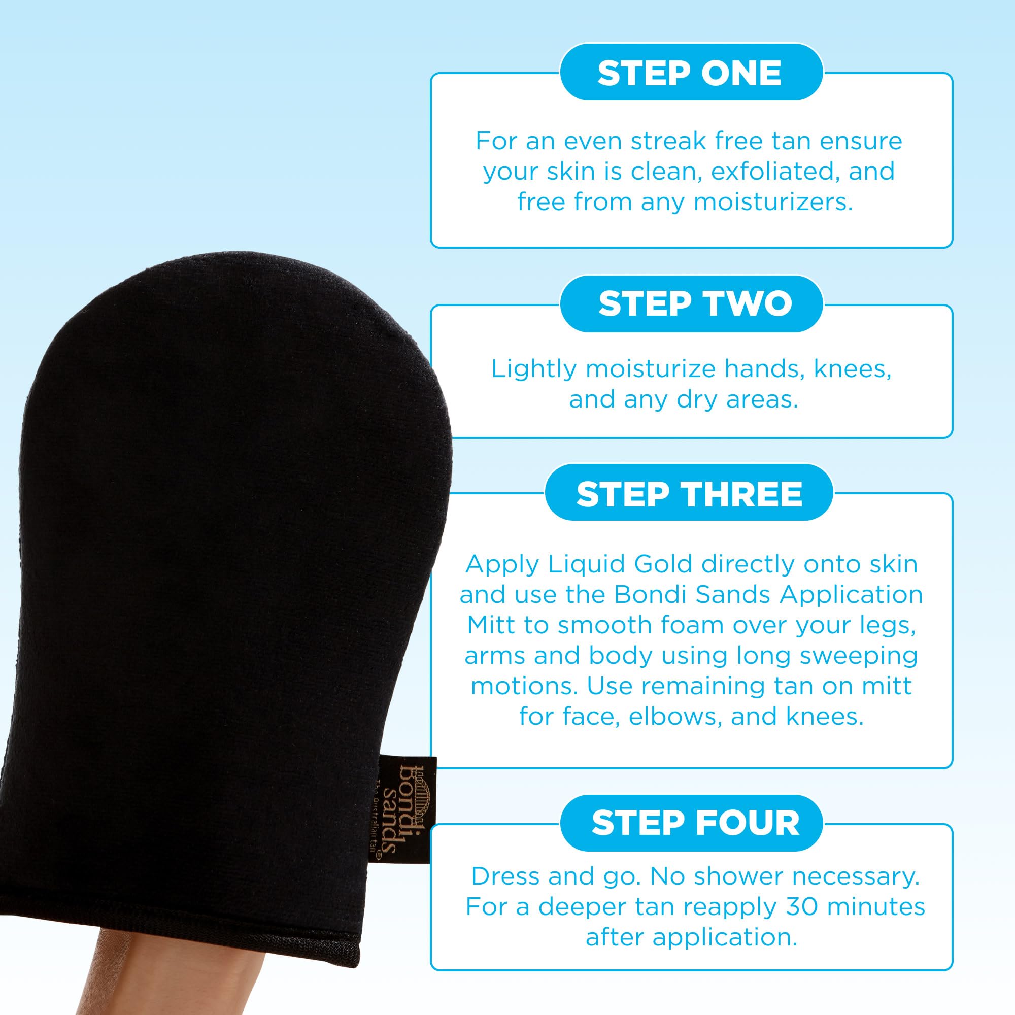 Bondi Sands Self-Tanning Mitt | Reusable Applicator Glove Evenly Applies Self-Tanner for a Natural, Bronzed, Streak-Free Appearance | Includes 1 Mitt