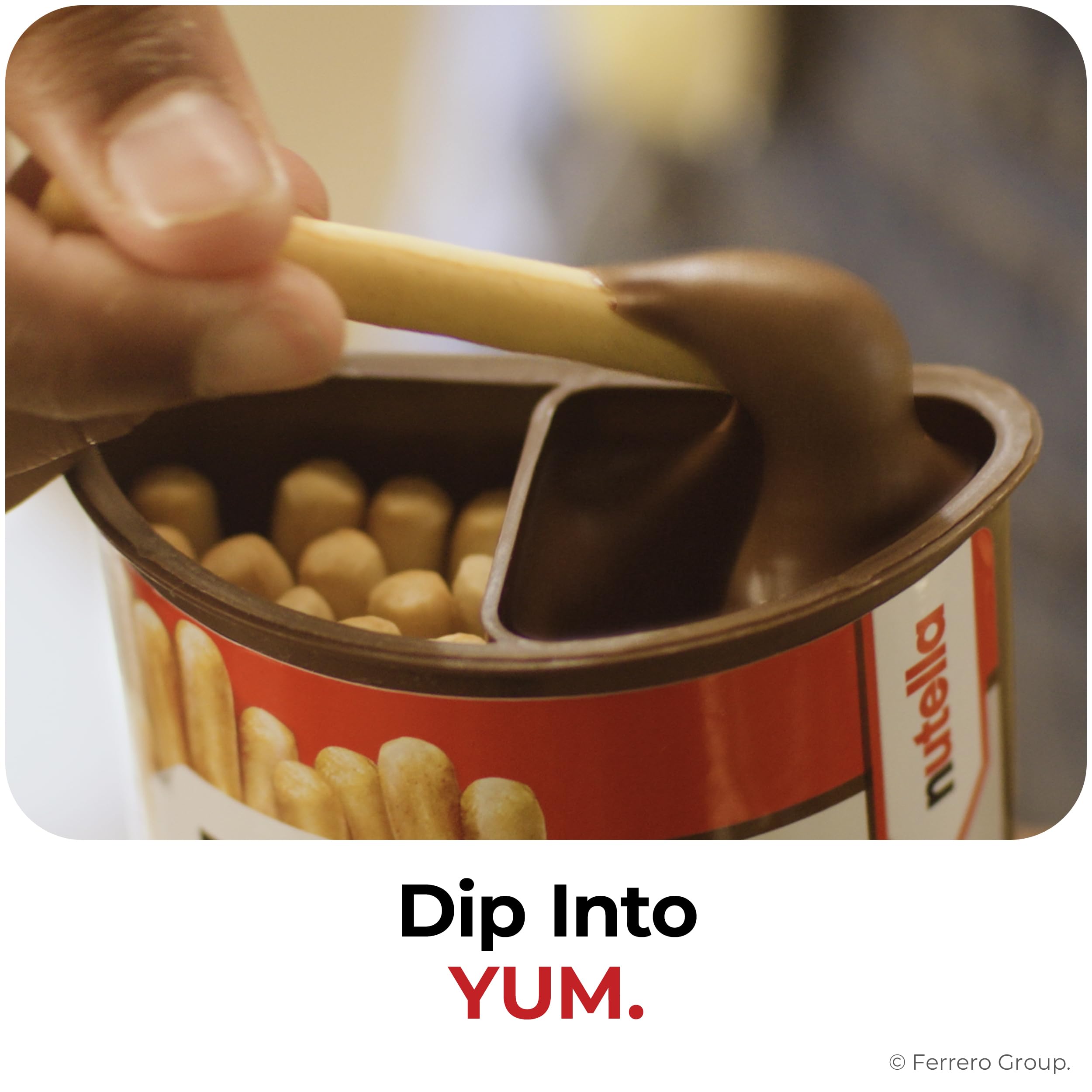 Nutella & GO! Bulk 24 Pack, Hazelnut and Cocoa Spread with Breadsticks, Stocking Stuffers, Snack Cups, 1.8 oz Each​
