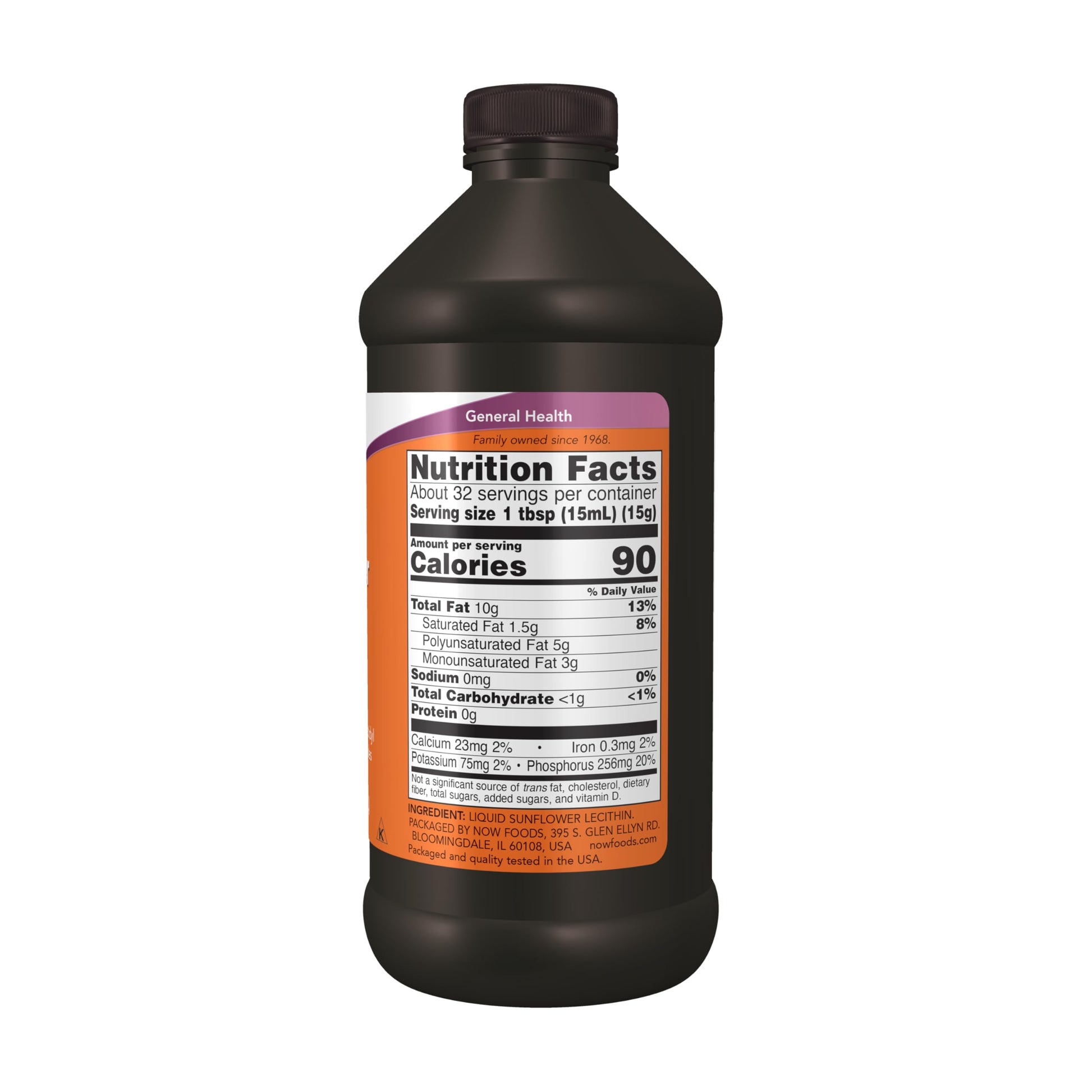NOW Supplements, Sunflower Lecithin with naturally occurring Phosphatidyl Choline and Other Phosphatides, Liquid, 16-Ounce