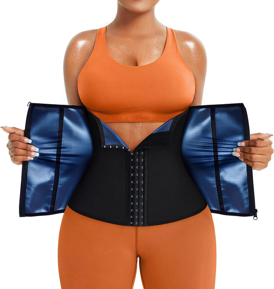 TrainingGirl Waist Trainer for Women Lower Belly Waist Trimmer Corset Tummy Wrap Workout Sweat Belt Band Sports Sauna Suit