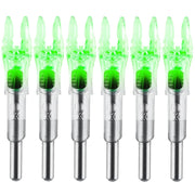 KEAUP 6PCS X Lighted Nocks for Arrows with .204 .233 .244 .246 Inside Diameter with H, S, GT Bushings High-Visibility DEEPOWER LED Arrow Nocks, ON/Off Switch Included