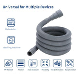 Anchira 3.2 FT Washing Machine Drain Hose, Flexible Dishwasher Drain Hose Extension Kit, Universal Washer Drain Hose, Corrugated Washer Hose with 1 Adapter, 2 Hose Clamps, 1 U-Bend Hose Holder