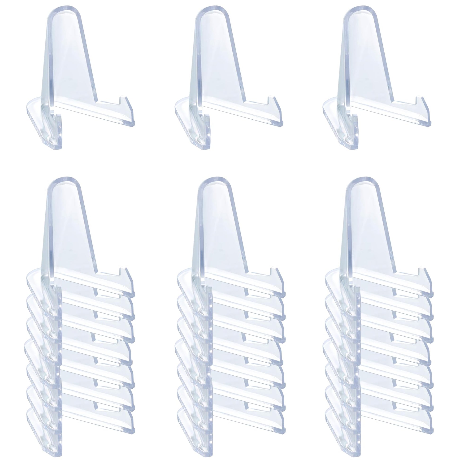 24 Packs Thickened edition (2.3 Inch) Acrylic Card stands, Card Holder Display Stand,Coin Display stand, for Display Magnetic Card Holder,Challenge Medals, Baseball Cards, Sports Cards, Trading Cards