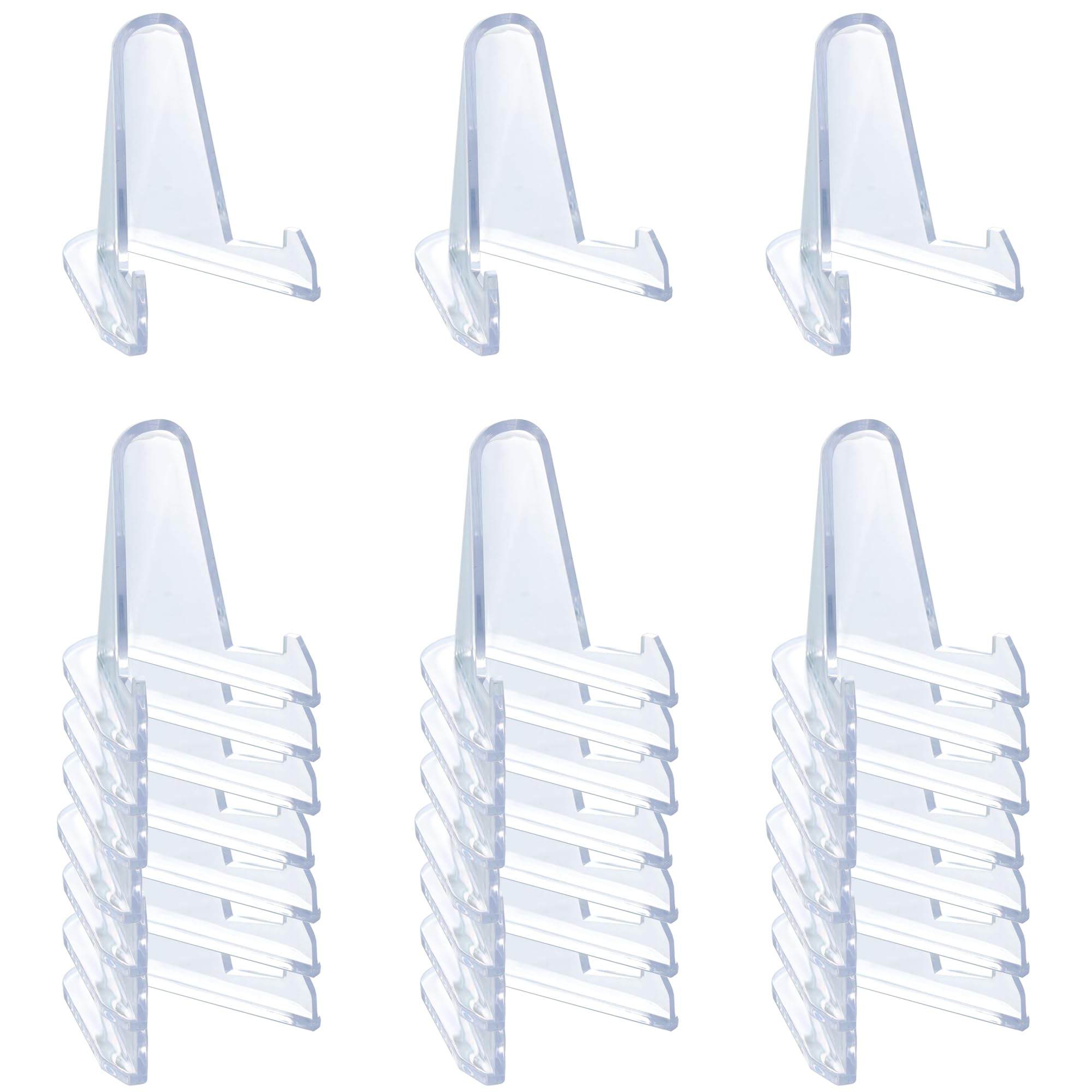 24 Packs Thickened edition (2.3 Inch) Acrylic Card stands, Card Holder Display Stand,Coin Display stand, for Display Magnetic Card Holder,Challenge Medals, Baseball Cards, Sports Cards, Trading Cards