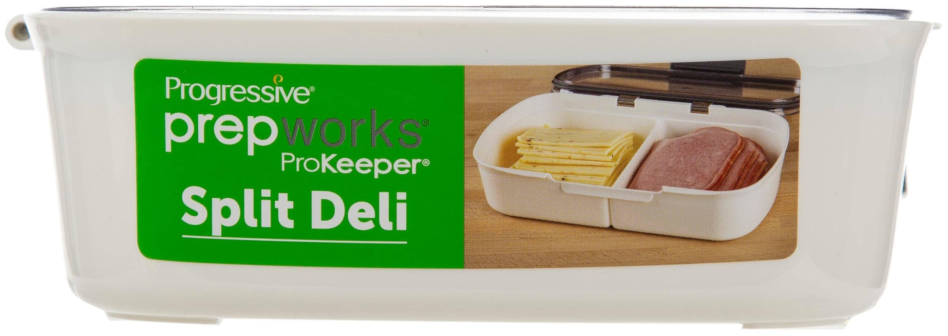 ProKeeper Split Deli Food Storage Container with Air-Tight Silicone Seal and Dry Erase Compatible Lid, 11.75