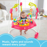 Fisher-Price Baby Bouncer Rainforest Jumperoo Musical Activity Center with Lights Sounds & Developmental Toys