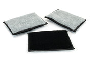 Autofiber Scrub Ninja - Interior Scrubbing Sponge (5Ã¢ÂÂx3Ã¢ÂÂ) for Leather, Plastic, Vinyl and Upholstery Cleaning (Black/Gray)