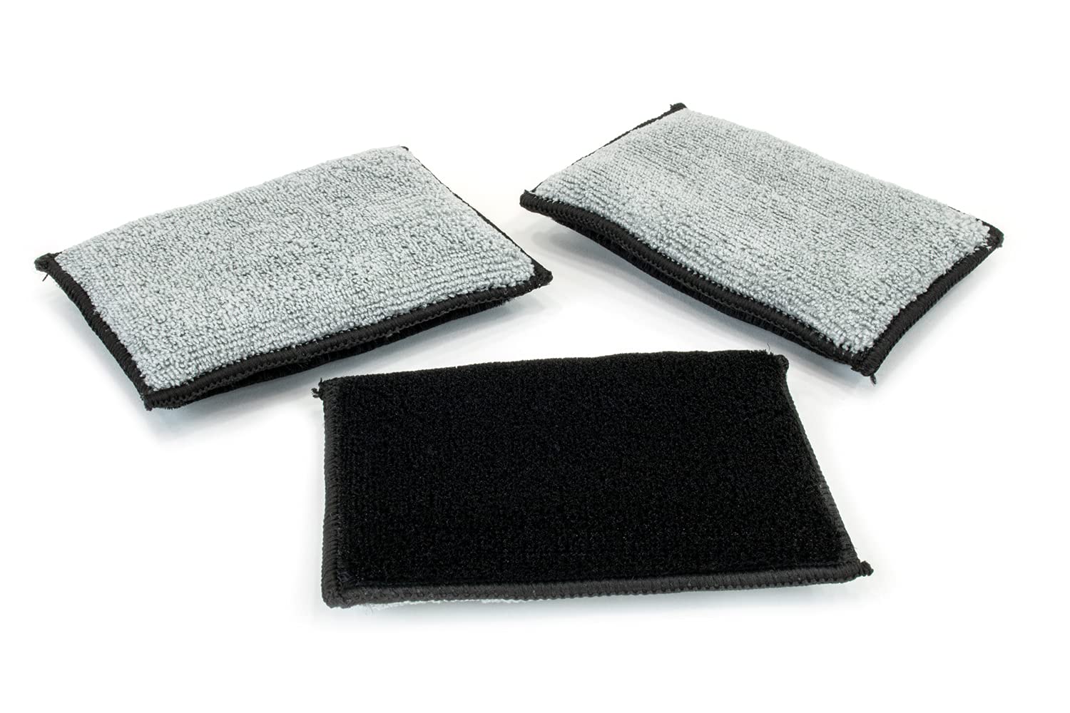 Autofiber Scrub Ninja - Interior Scrubbing Sponge (5Ã¢ÂÂx3Ã¢ÂÂ) for Leather, Plastic, Vinyl and Upholstery Cleaning (Black/Gray)