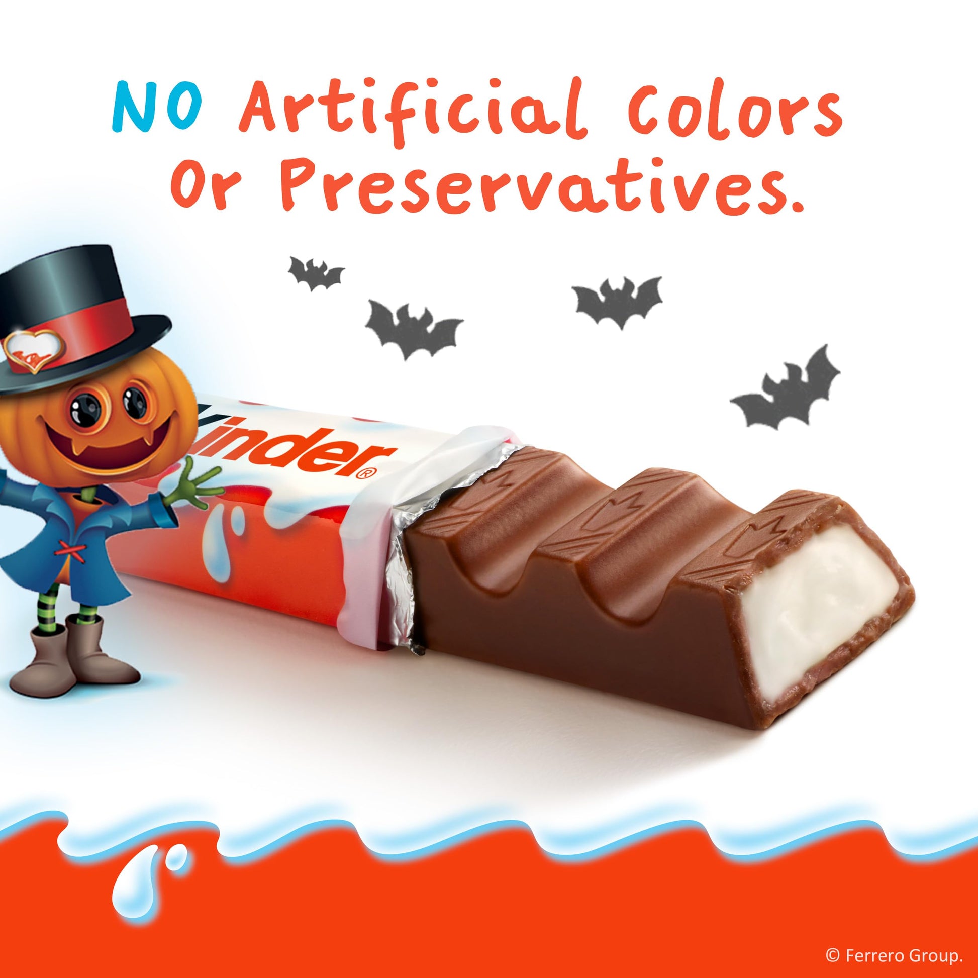 Kinder Chocolate, Milk Chocolate Bar with Creamy Milky Filling, Individually Wrapped, Snack Size, 20 Count Bag, 8.8 oz