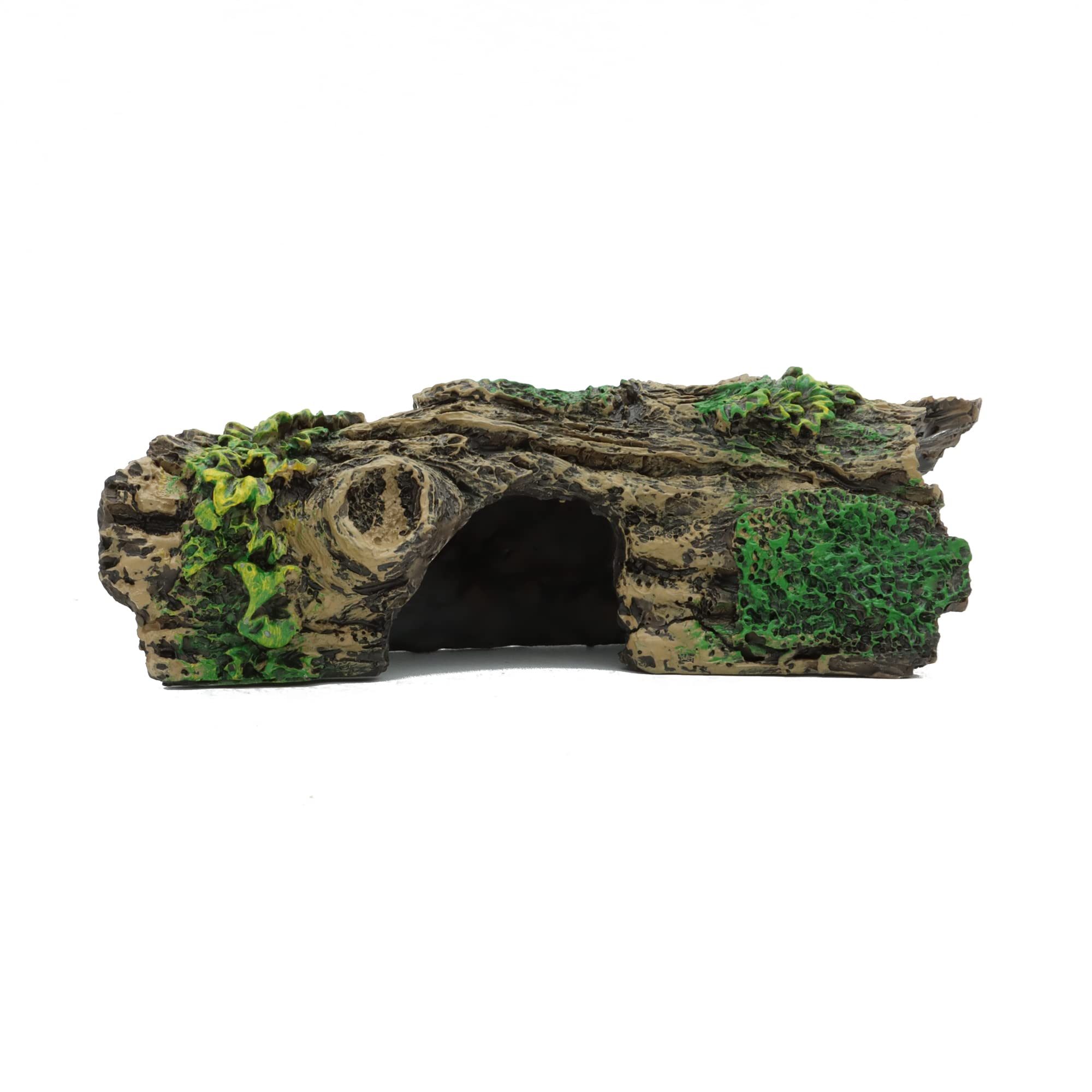 JIH Aquarium Decorations Resin Hollow Tree Trunk Ornament, Bettas House Cave Wood House Decor for Fish Tank (HS-SP207)