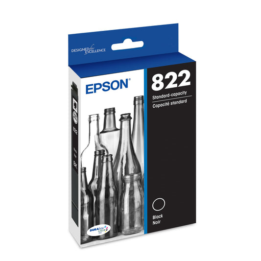 EPSON 822 DURABrite Ultra Ink Standard Capacity Black Cartridge (T822120-S) Works with WorkForce Pro WF-3820, WF-3823, WF-4820, WF-4830, WF-4833, WF-4834