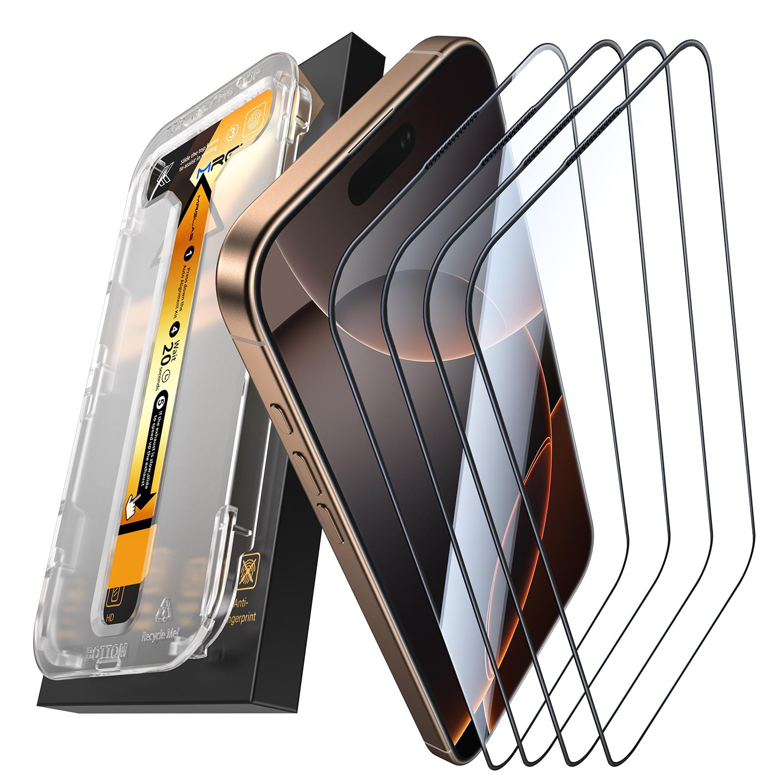 MRGLAS Privacy Screen Protector Compatible with iPhone 12 Pro Max 6.7 with Camera Lens Protector 9H Tempered Glass [Auto Alignment Kit][10X Military Shockproof] Diamonds HD Film[Anti-Spy]