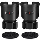 Upgraded Car Cup Holder Expander Adapter with Offset Adjustable Base, Compatible with Yeti 14/24/36/46oz Ramblers, Hydro Flasks 32/40oz, Other Large Bottles Mugs in 3.5"-4.0", 2 Pack