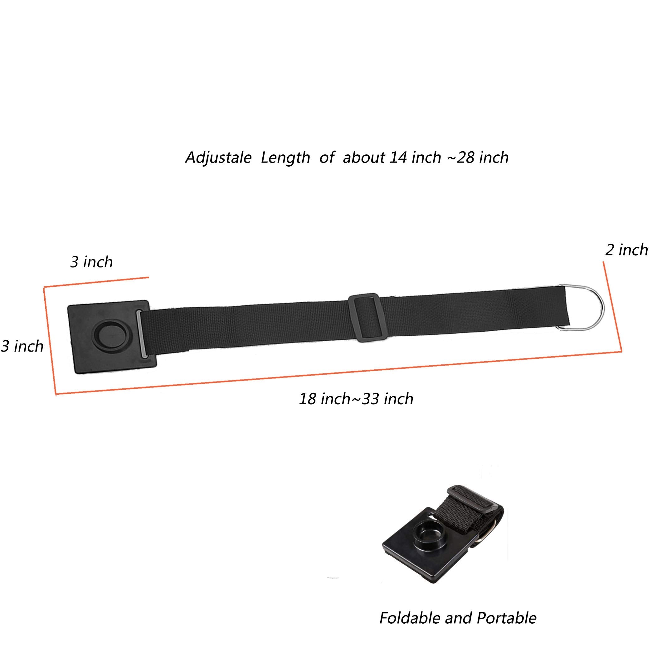 Farcaya Cello Endpin Anchor Non-slip Stopper Rest Holder Stand Antiskid Device Adjustable Strap with Thick Pad