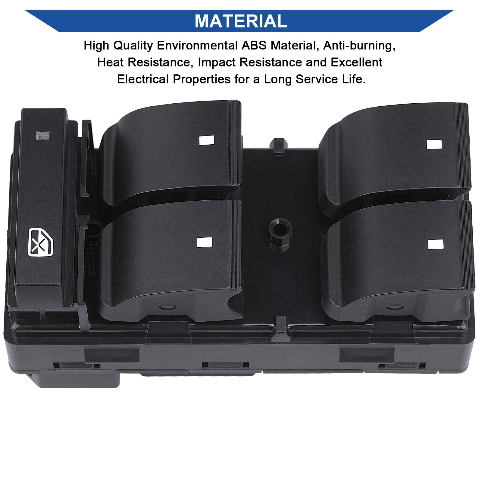 Obaee Driver Side Power Master Window Switch, Compatible with Chevy Silverado/Chevrolet Traverse/HHR/2007-2013 GMC Sierra/Yukon/Buick Enclave Replace OE 20945129 25789692