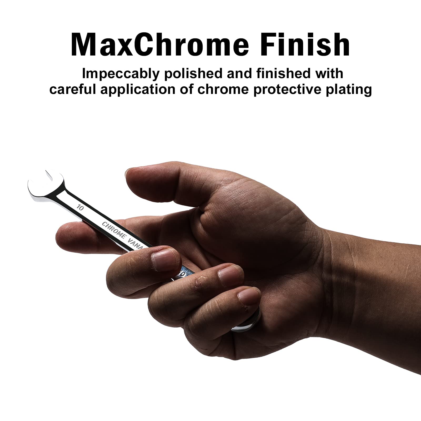 Egofine 10mm Ratchet Wrench, Ratcheting Combination Wrench Metric 10mm Wrench, Industrial Grade Gear Spanner with 12-Point Design, 72-Tooth Ratchet, Chrome Vanadium Steel