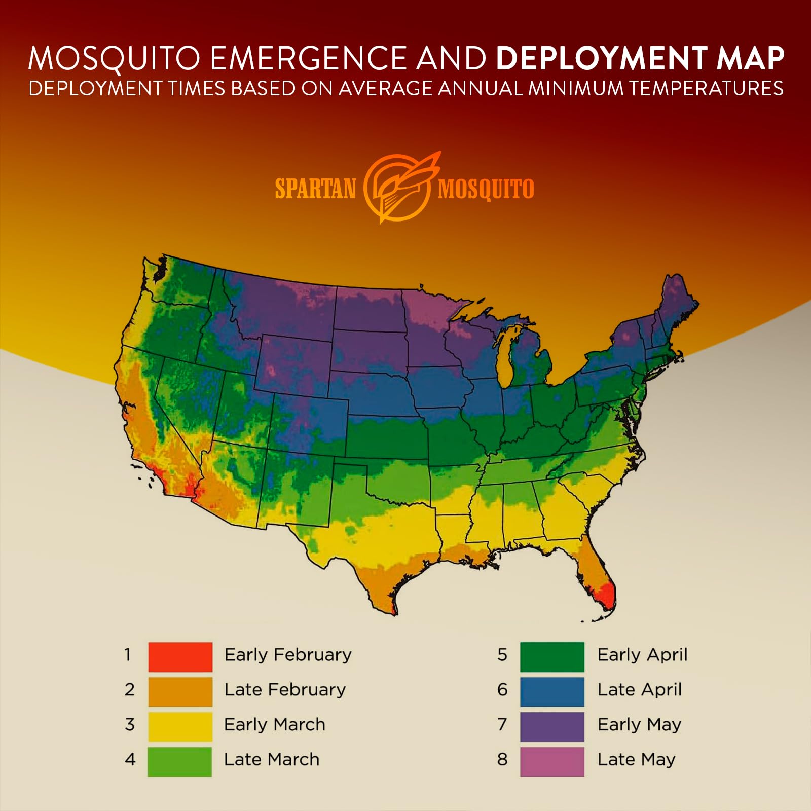 Spartan Mosquito Pro Tech - 1 Acre Pack 4 Tubes (2 Boxes) 100% American Made