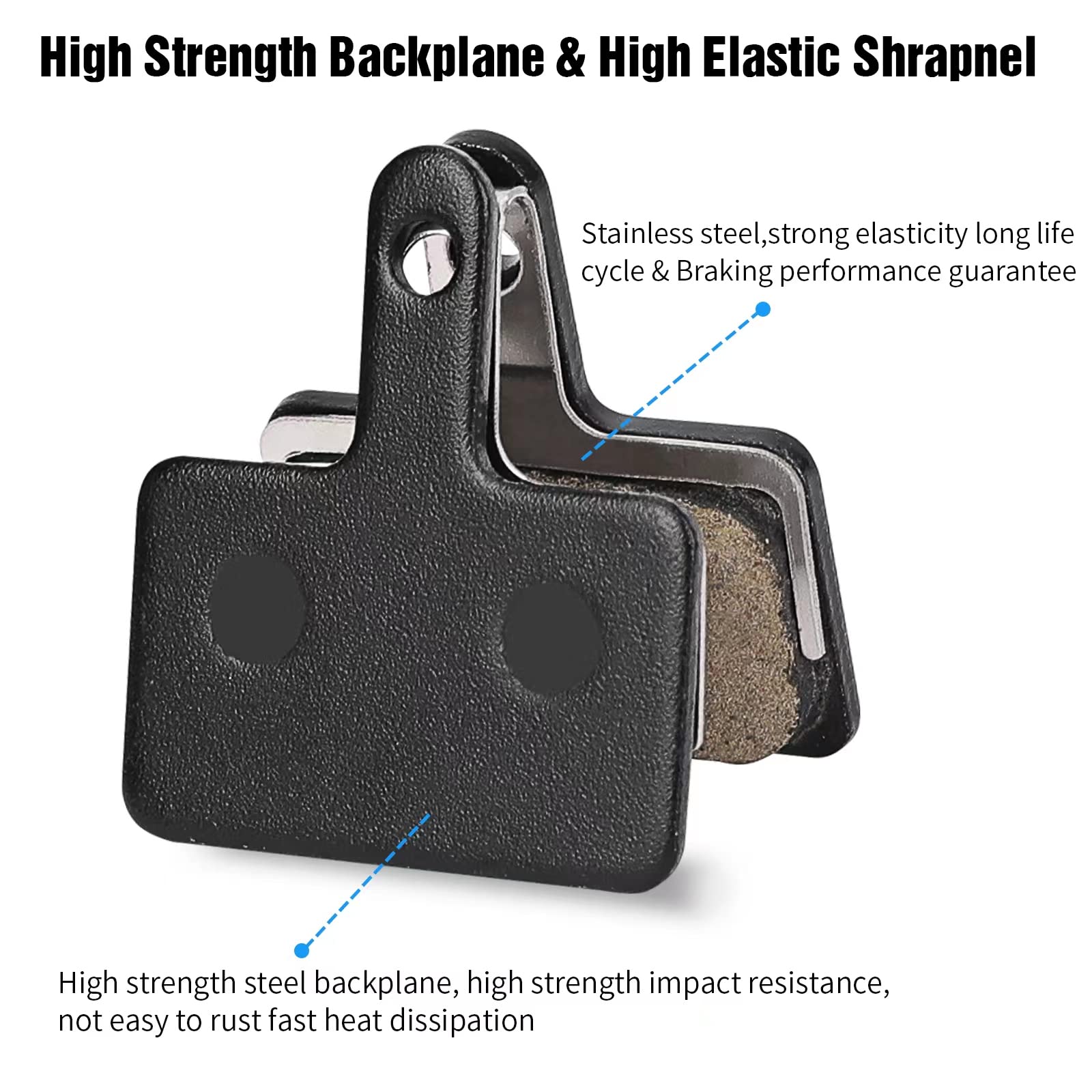 4 Pairs Bike Brake Pads,Bicycle Brake Pads with Installation Tools Compatible with Trp Tektro Shimano Brake Pads MT200 M355 M446 M315 M365,MTB Bike Disc Brake Pads Compatible with Ebike Brake Pads