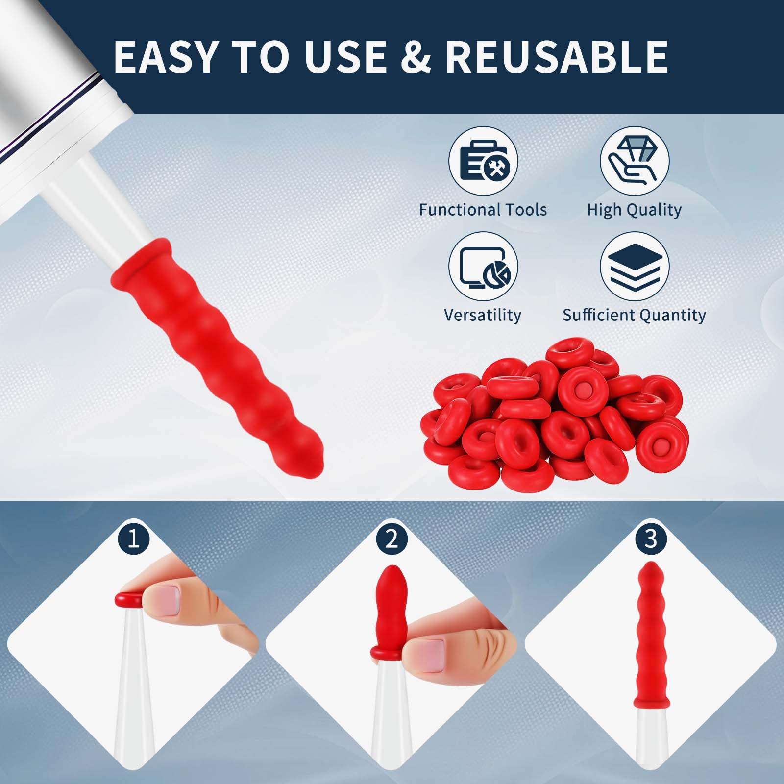 Zonon 35 Pieces Caulk Cap Caulk Saver Finishing Tool Tube Covers Tube Caps for Sealing and Preserving, Red