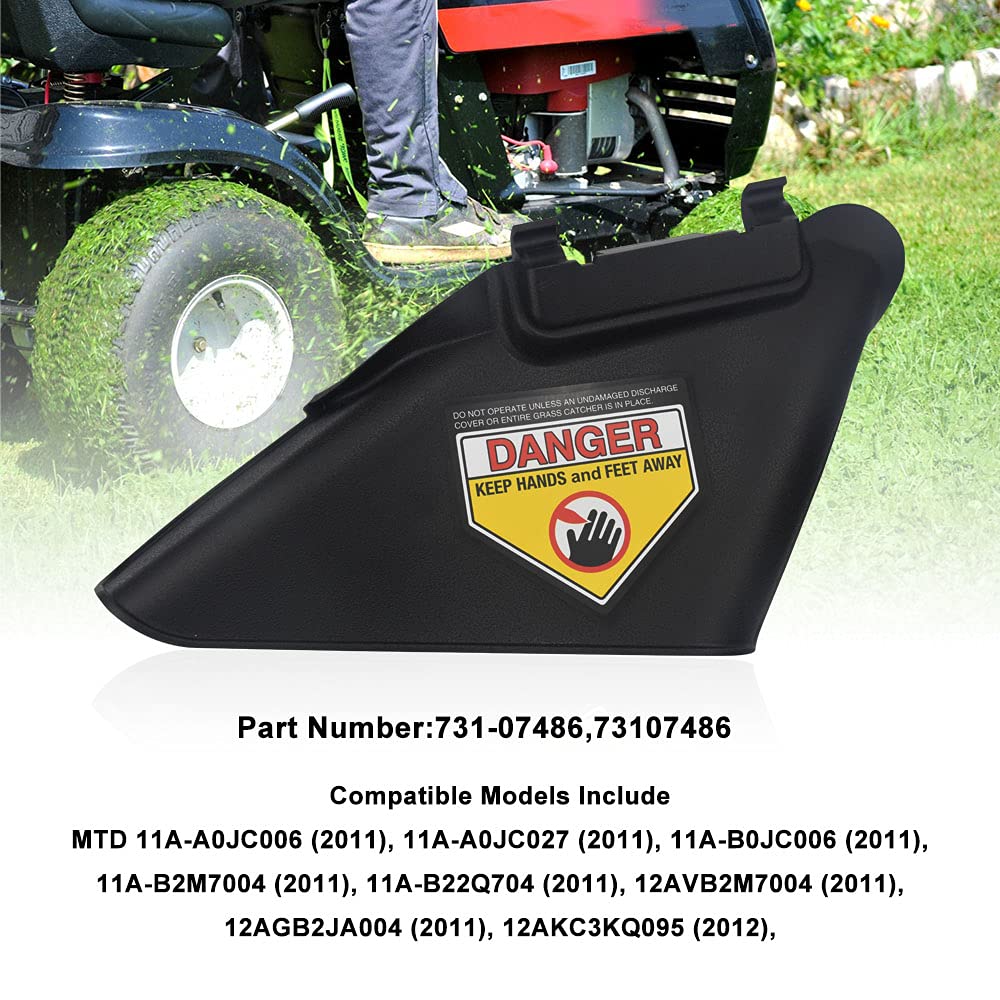 Lawn Mower 731-07486 Side Discharge Chute for Most 21" Hand-Pushed Lawn Mower Compatible with Craftsman Columbia Huskee, for Troy-Bilt TB110, TB130, TB220, TB230, Yard-Man MTD 11A, 12A etc, Series