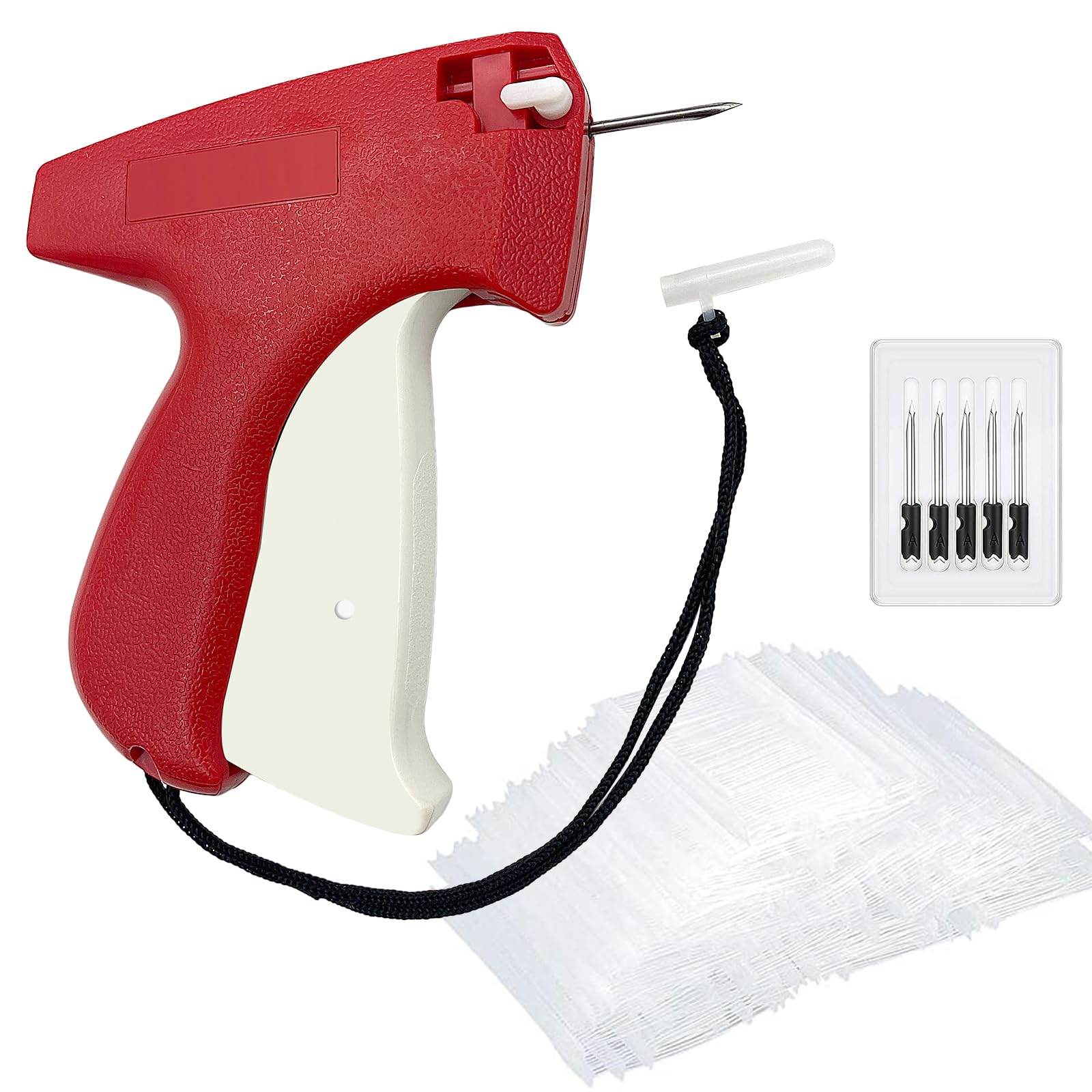 1606pcs Tagging Gun Kit, Tagging Gun for Clothing, Standard Retail Price Tag Attacher Gun Kit for Clothes Labeler with 6 Steel Needles and 1600 1-in Barbs Fasteners (Not Mini Stitch)