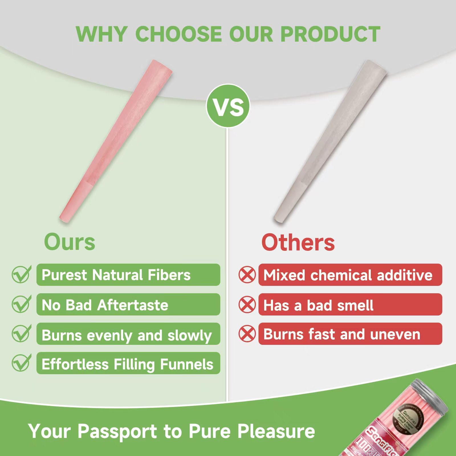 100 PACK Colorful Pre Rolled Cones| King Size Rolling Paper Cone with Loader and Packing Sticks