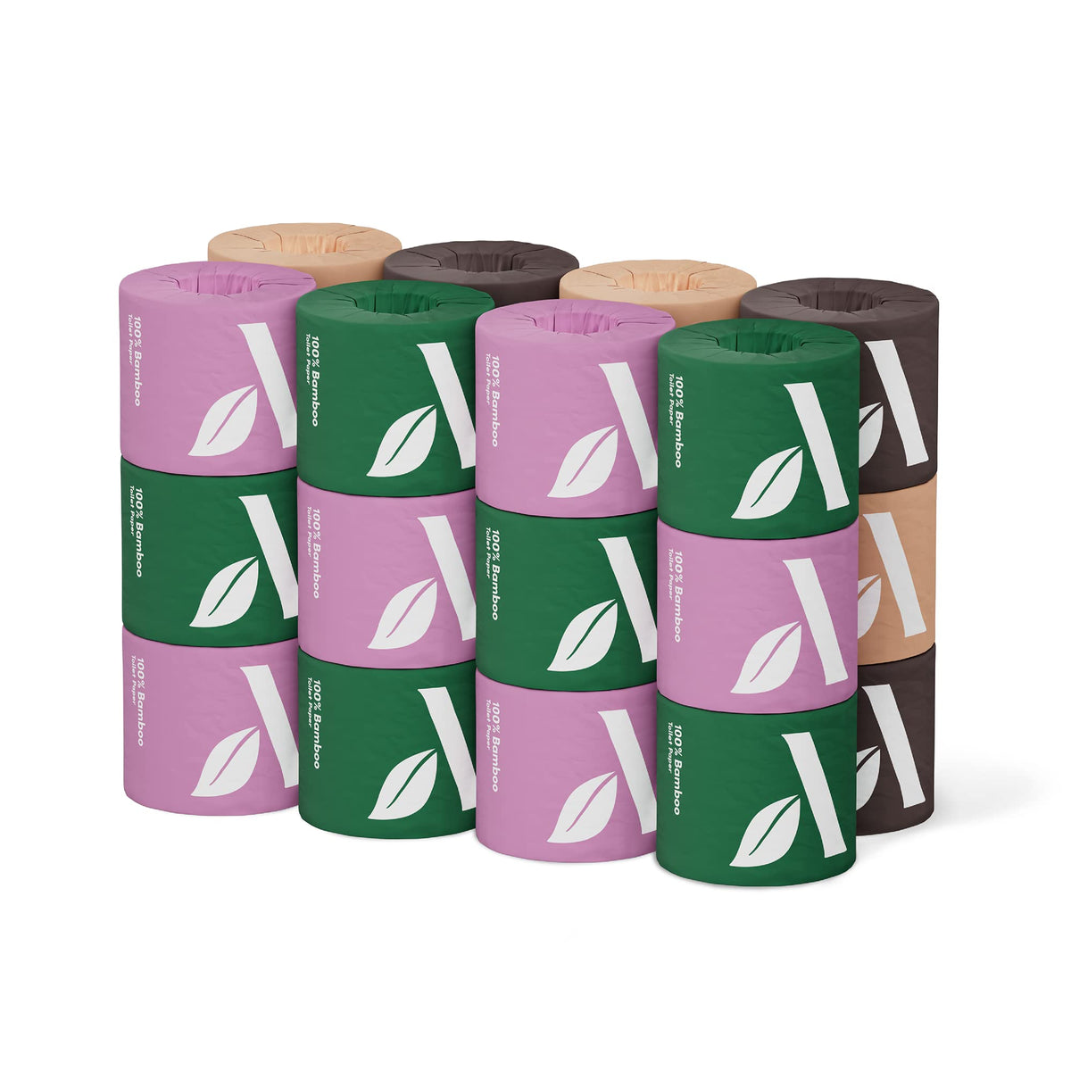 Amazon Aware Toilettenpapier, 100 % Bambus, 3-lagig, geruchsneutral, 24 Rollen, FSC-zertifiziert, 350 Blatt, 8400 Stück, 24er-Pack, plastikfrei