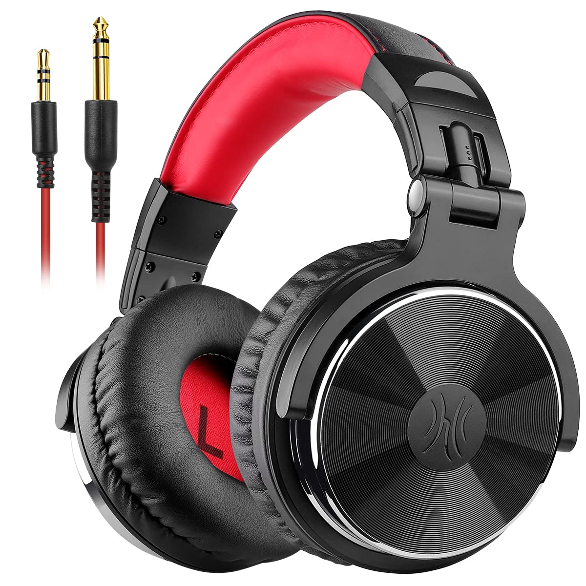 OneOdio Wired Over Ear Headphones Studio Monitor & Mixing DJ Stereo Headsets with 50mm Neodymium Drivers and 1/4 to 3.5mm Jack for AMP Computer Recording Podcast Keyboard Guitar Laptop - Black