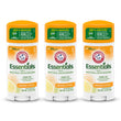 ARM & HAMMER Essentials Deodorant- Orange Citrus- Solid Oval - Made with Natural Deodorizers- Free From Aluminum, Parabens & Phthalates, 2.5 oz (Pack of 3)