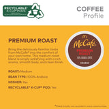 McCafe Premium Roast, Single-Serve Keurig K-Cup Pods, Medium Roast Coffee Pods Pods, 84 Count