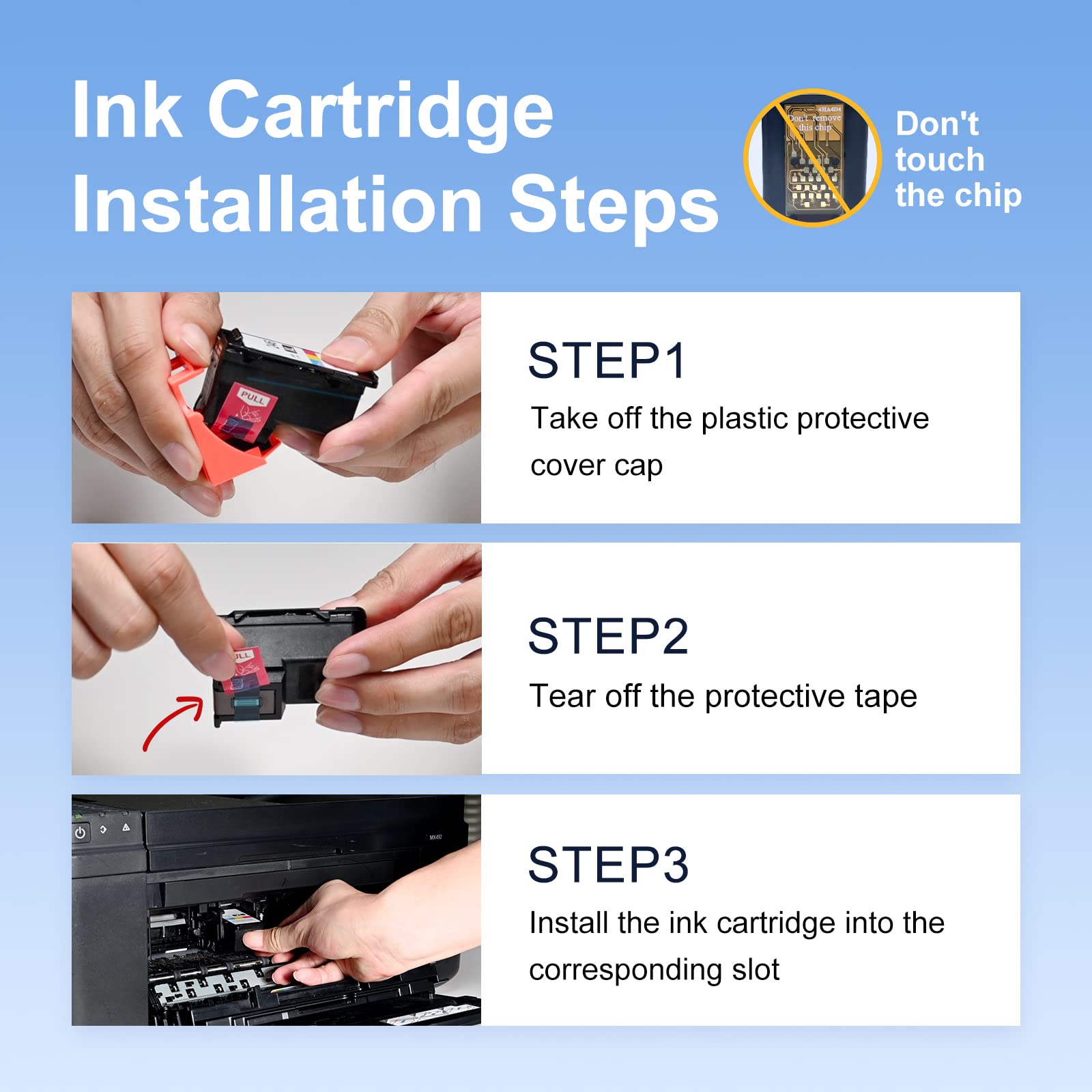 67XL HP Printer Ink for HP Ink 67 Replacement for HP 67 Ink Cartridges Black/Color Combo Pack HP67 DeskJet 2755e 2855e 2700 2800e 2700e 4255e 4155e Envy 6055e 6000 6455e 6400 Printer Ink HP 67 XL