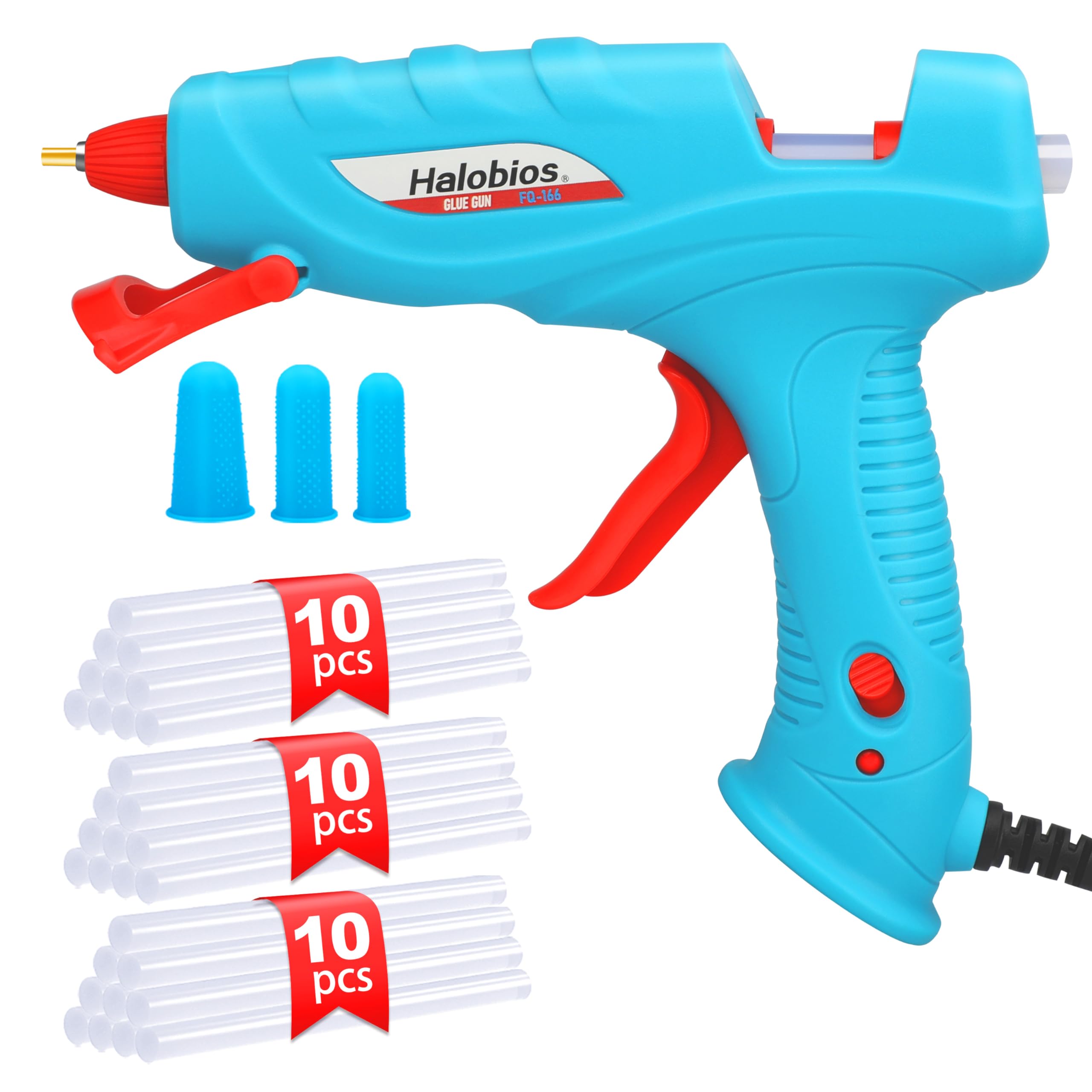 Halobios Full Size Hot Glue Gun,40W Glue Gun with 30 Glue Sticks Glue Gun and Sticks Set, Hot Glue Gun for Home Repair Crafting DIY Arts