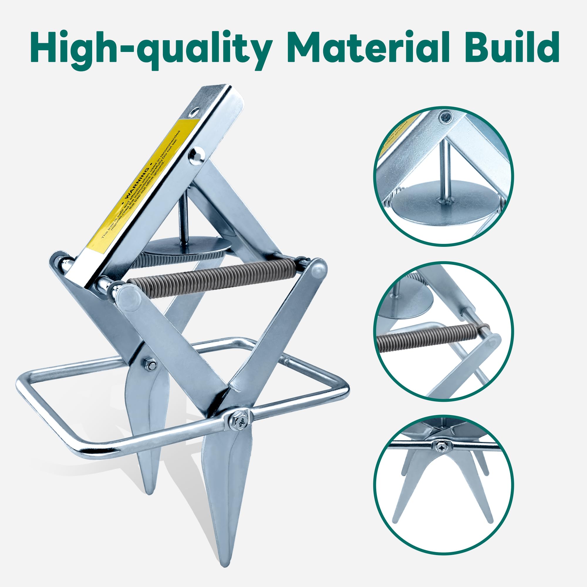 2 Pack Mole Traps,Galvanized Steel Scissor Trap,Reusable Mole Trap Killer,Easy Set Mole Eliminator Trap for Lawns