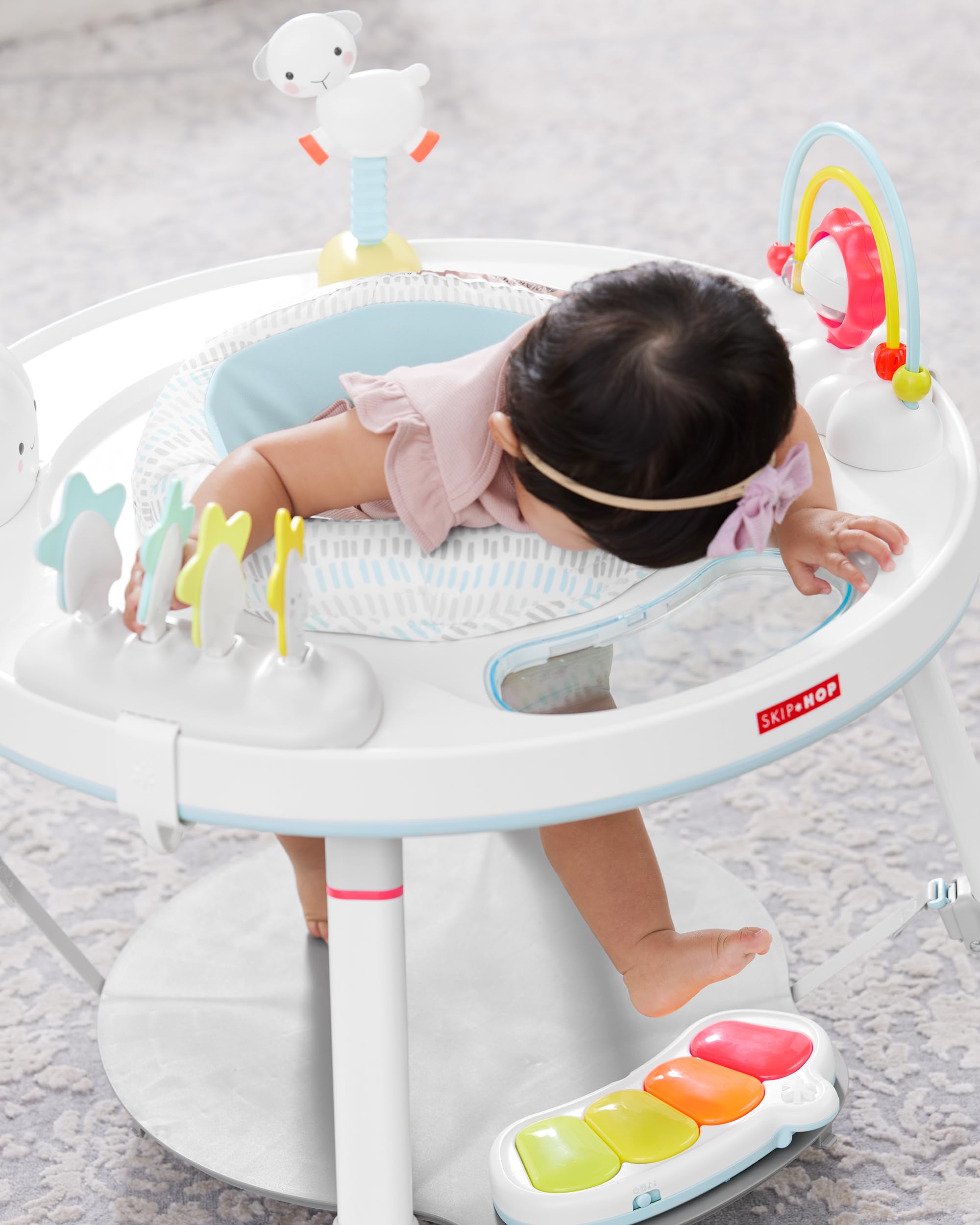 Skip Hop Baby Activity Center: Interactive Play Center with 3-Stage Grow-with-Me Functionality, 4mo+, Silver Lining Cloud