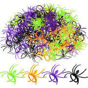 120 Pieces Spider Rings Halloween Rings Plastic Spider Cupcake Topper Bulk Costume Accessories Halloween Party Favors (Multicolor)