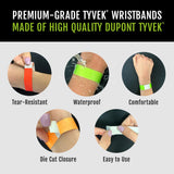 600 WristCo Neon Green Tyvek Wristbands for Events - Tamper-Proof Design & Fluorescent Color Prevent Reuse Premium-Grade Bracelets for Hospital & Medical ID, Party & VIP Identification