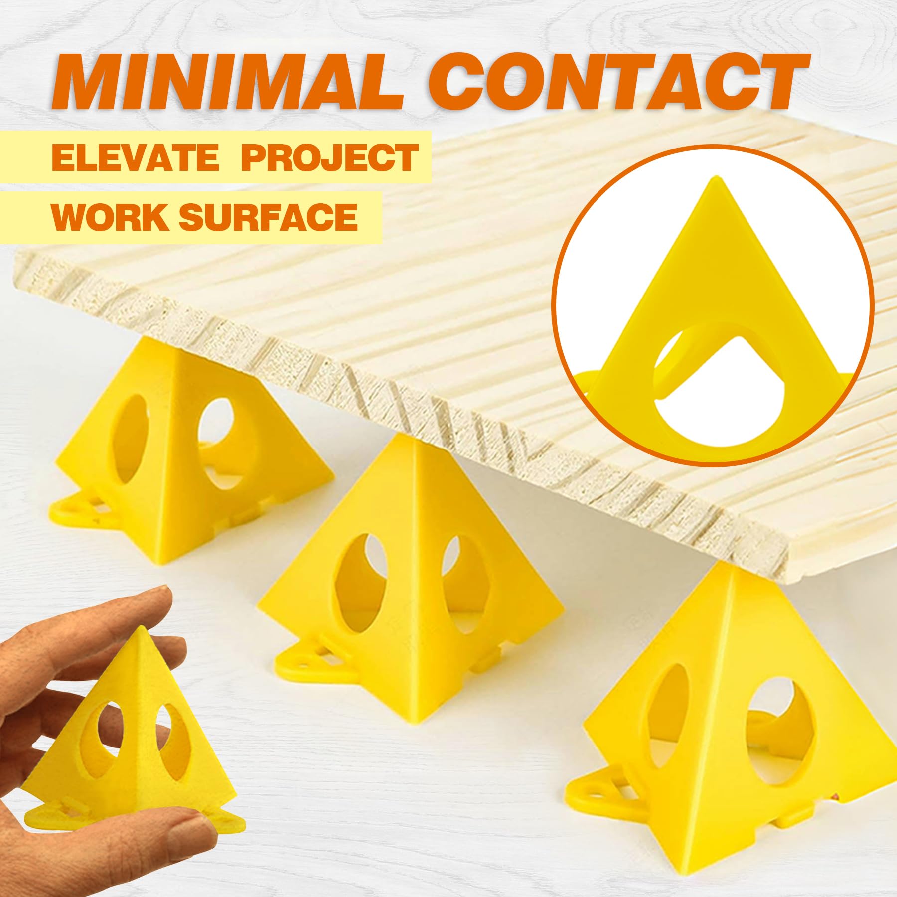 KATA Painters Painting Pyramid Stands: 36pcs Cabinet Doors Risers & Painting - Paint Triangle Stands Mini Cones Tripods for Canvas Support & Pouring - Art DIY Projects Household Essemtials