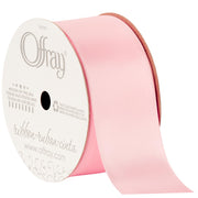 Berwick Offray Wide Double Face Satin Ribbon, Light Pink, 1 1/2 in x 12 ft (38 mm x 3.6 m)