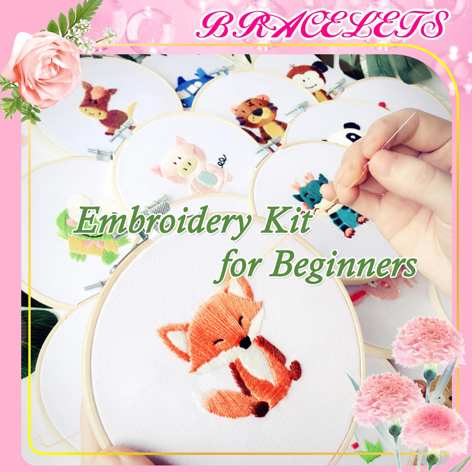 Friendship Bracelet String 50 Skeins Fashionable Rainbow Color Embroidery Floss Cross Stitch Embroidery Thread Cotton Floss Bracelet Yarn, Craft Floss