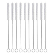 Long Straw Brush, Nylon Pipe Tube Cleaner 10-ihch X 2/5-inch Set of 10