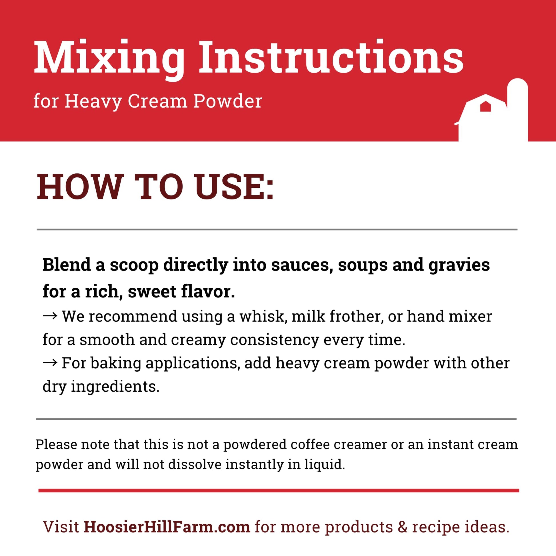 Hoosier Hill Farm Heavy Cream Powder, 1LB (Pack of 1)