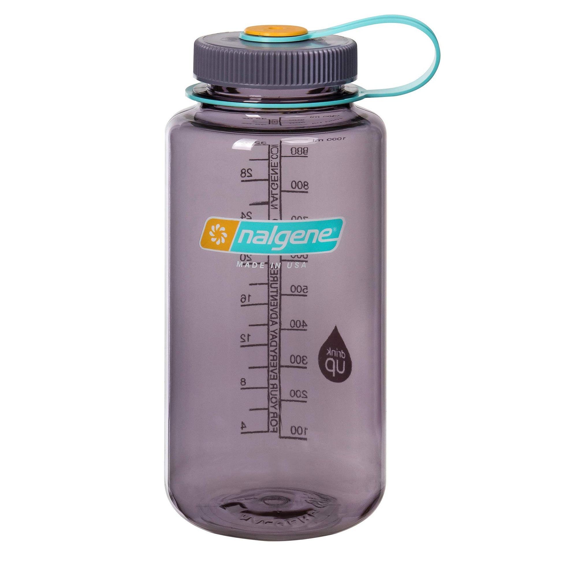Nalgene Sustain Tritan BPA-Free Water Bottle Made with Material Derived from 50% Plastic Waste, 32 OZ, Wide Mouth, Aubergine