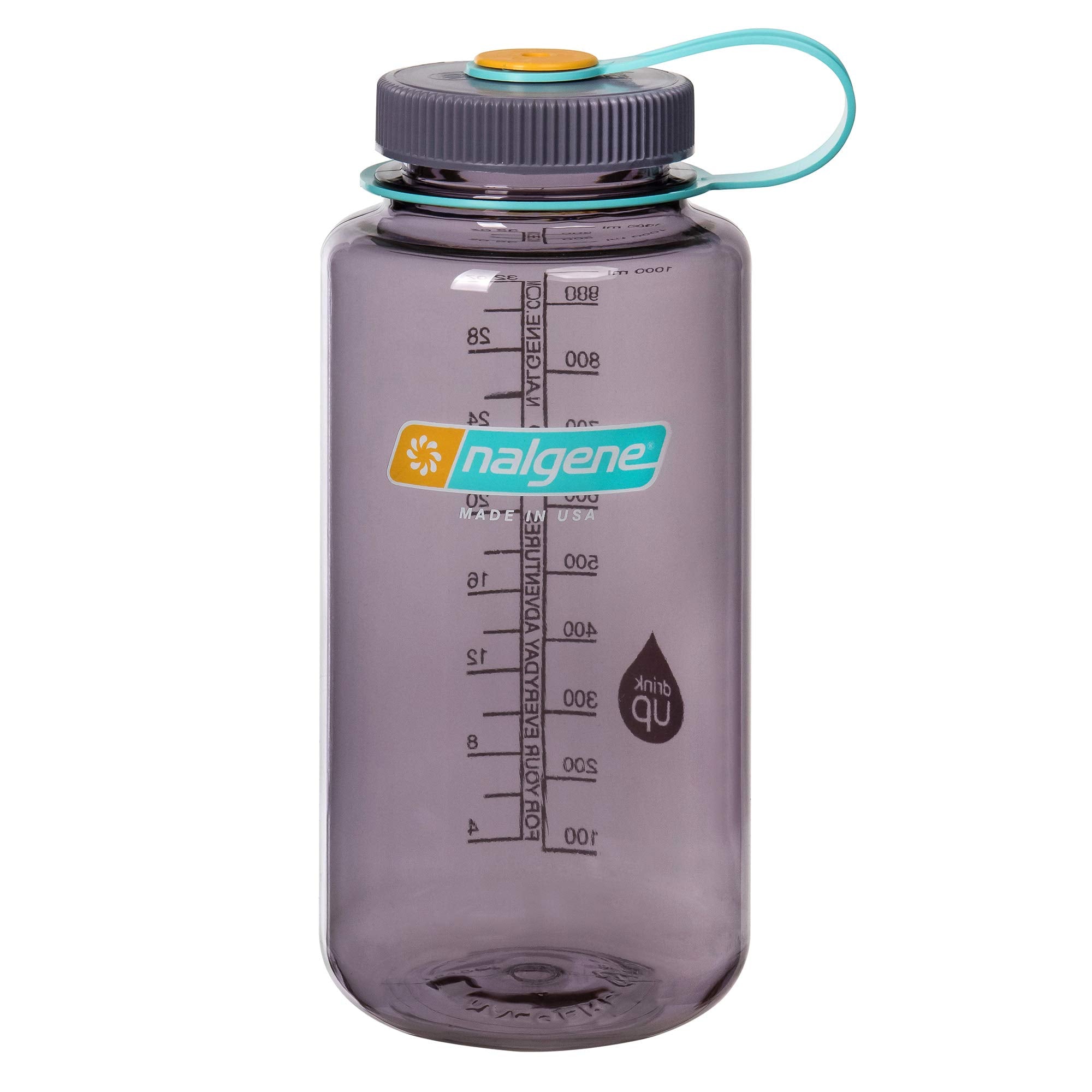 Nalgene Sustain Tritan BPA-Free Water Bottle Made with Material Derived from 50% Plastic Waste, 32 OZ, Wide Mouth, Aubergine