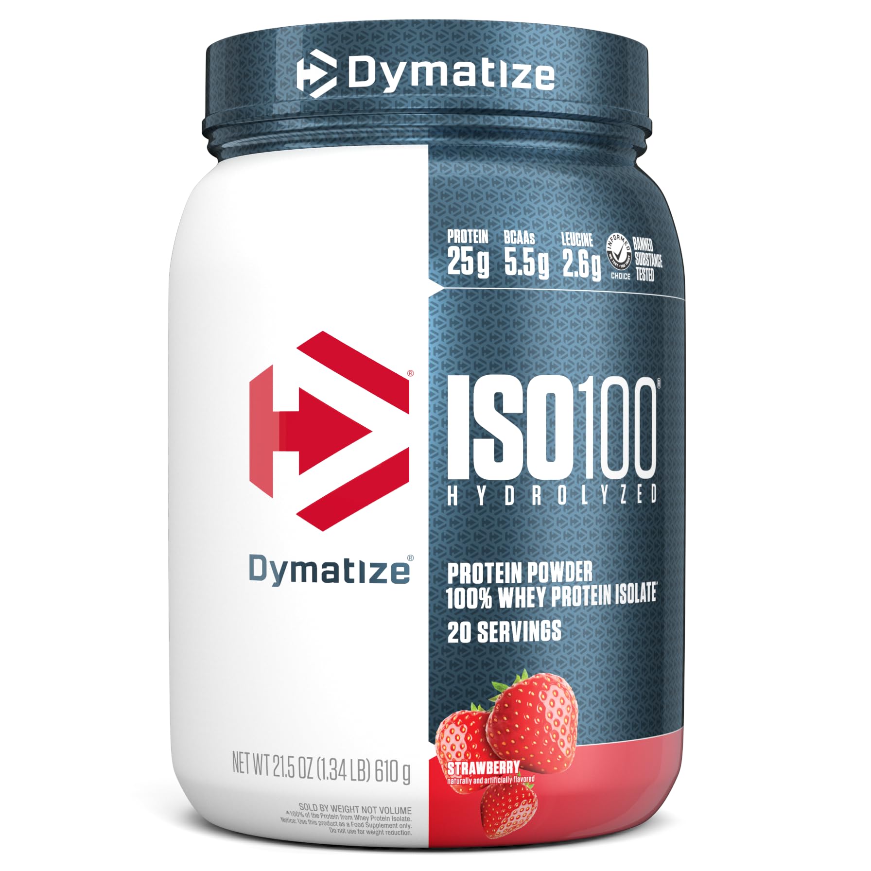 Dymatize ISO100 Hydrolyzed Protein Powder in Dunkin' Mocha Latte Flavor, 100% Whey Isolate Protein, 25g Protein, 95mg Caffeine, 5.5g BCAAs, Gluten Free, Fast Absorbing, Easy Digesting, 20 Servings