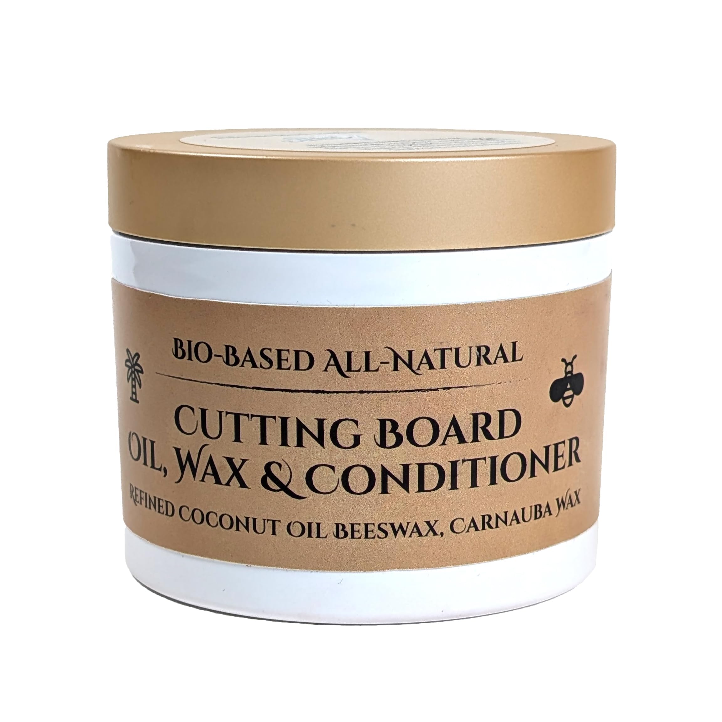 Wood Cutting Board Oil, Wax, and Conditioner. A Food-Grade Mineral Oil Alternative. Refined Coconut Oil (MCT), Beeswax, and Carnauba Wax. The Perfect Blend For Cutting Boards and Butcher Blocks. 5oz.