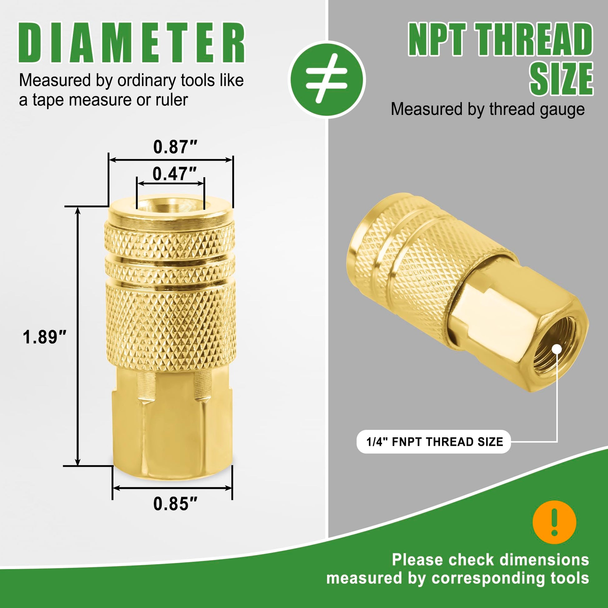 Ailbiuko Air Coupler & Plug Kit,45 Pcs 1/4" NPT Air Tool Fittings Set,Quick Connect Air Hose Fittings Air Compressor Accessories